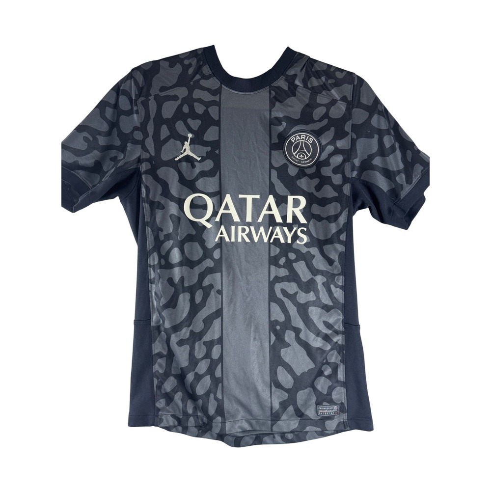 Jordan PSG Paris Saint-Germain Pre-Match Top Jersey Black Grey Elephant Print S